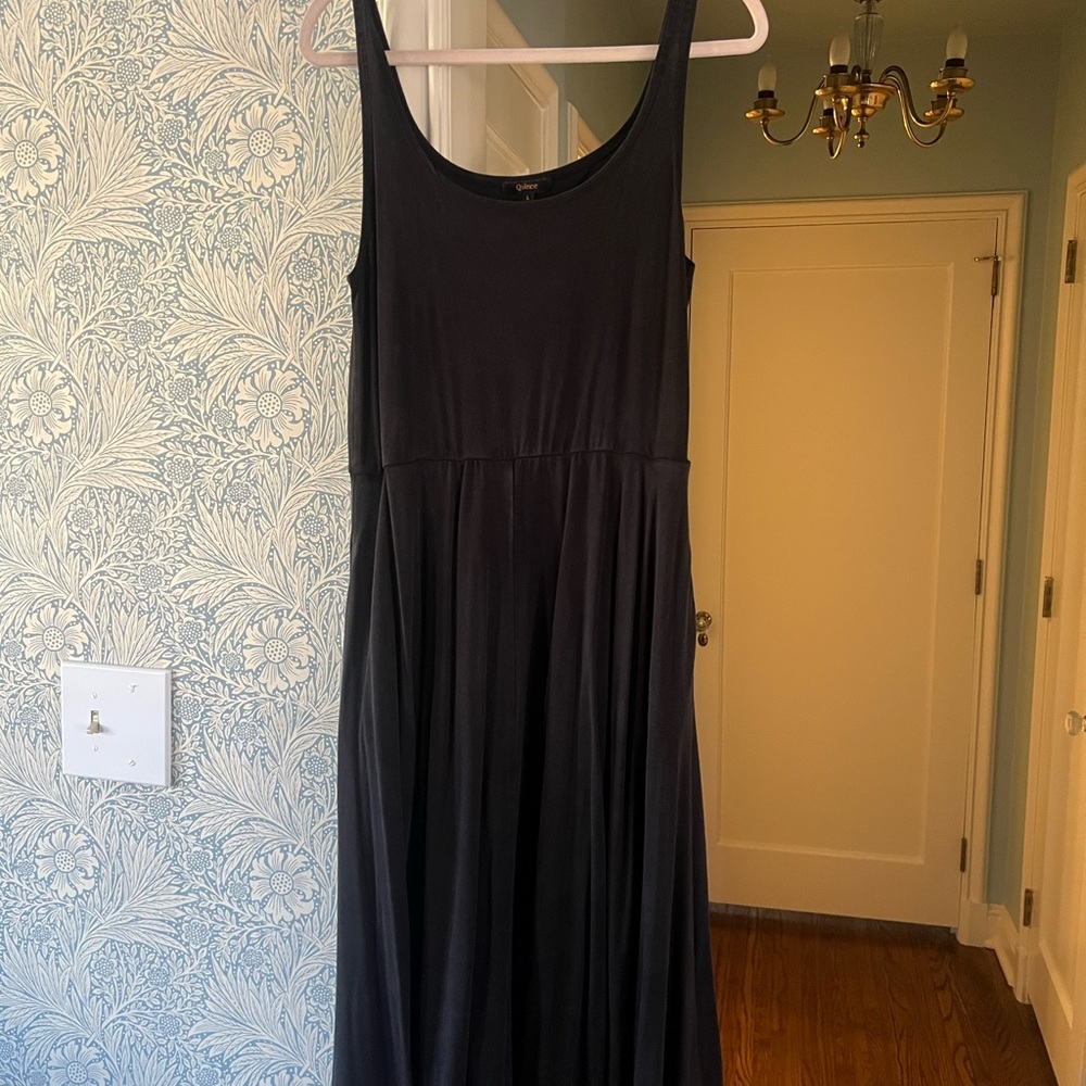 Quince Black Maxi Dress